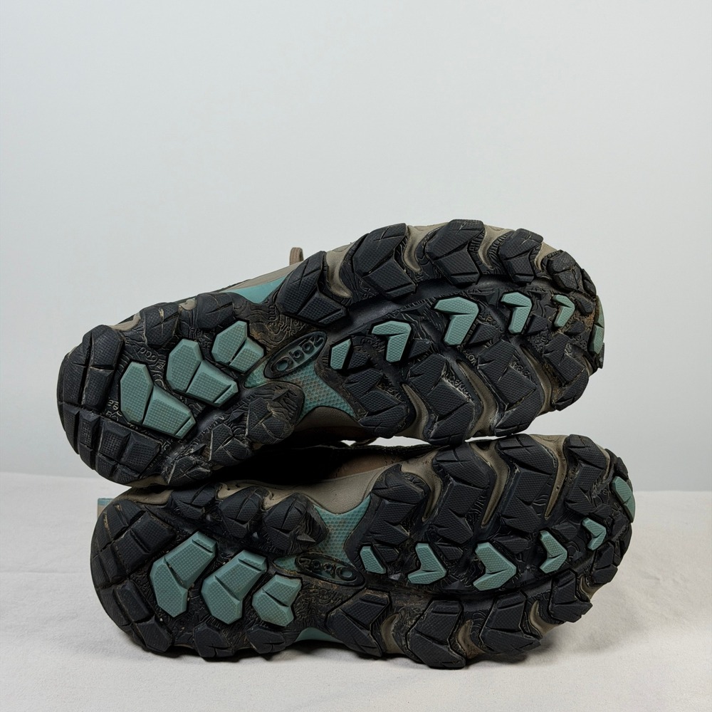 Oboz Bridger Mid B-DRY Waterproof Hiking Trail Boots Brown Teal Womens Size 8 - Picture 4 of 16